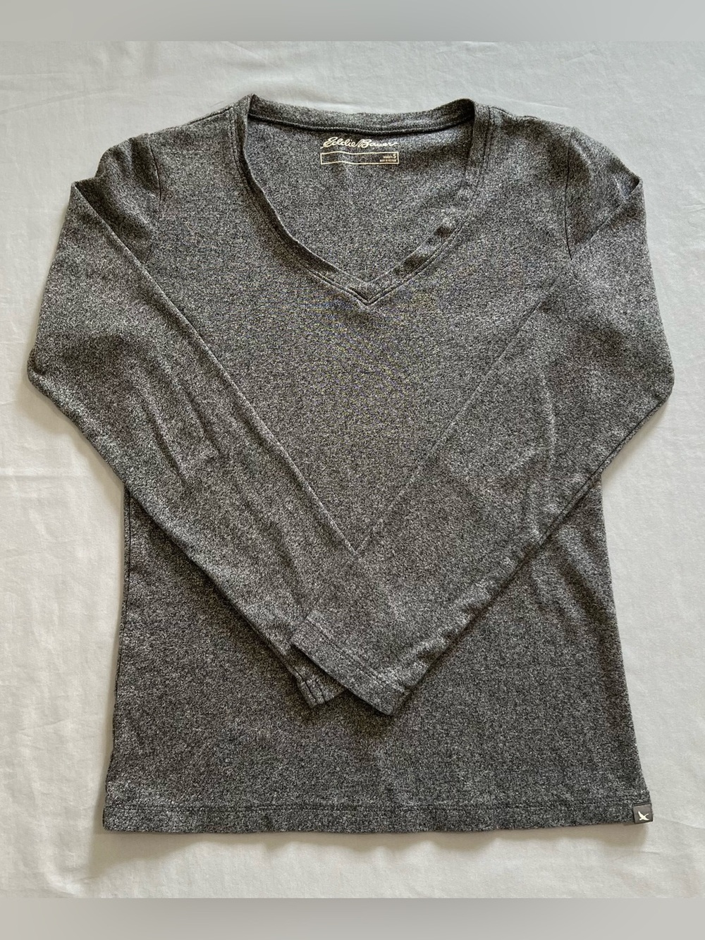 Eddie Bauer Women’s Charcoal V-Neck Long Sleeve Tee - Size S